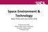 Space Environment & Technology Space Policy and Law Course 2018