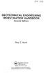 GEOTECHNICAL ENGINEERING INVESTIGATION HANDBOOK Second Edition