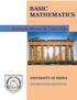BASIC MATHEMATICS. Lecture Notes & Tutorials UNIVERSITY OF NIZWA FOUNDATION INSTITUTE. Lecture Notes & Tutorials 1 MATH 001