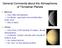 General Comments about the Atmospheres of Terrestrial Planets
