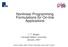 Nonlinear Programming Formulations for On-line Applications