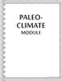 PALEO- CLIMATE MODULE