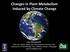 Changes in Plant Metabolism Induced by Climate Change