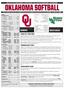 OKLAHOMA SOFTBALL SOONERS MEAN GREEN GAME DAY STORYLINES PROGRAM-BEST START FACING NORTH TEXAS