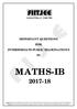 IMPORTANT QUESTIONS FOR INTERMEDIATE PUBLIC EXAMINATIONS IN MATHS-IB