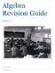 Algebra Revision Guide