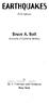 EARTHQUAKES. Bruce A. Bolt. Fifth Edition. W. H. Freeman and Company New York. University of California, Berkeley