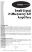 Small-Signal Midfrequency BJT Amplifiers