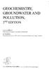 GEOCHEMISTRY, GROUNDWATER AND POLLUTION,