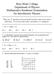 Bryn Mawr College Department of Physics Mathematics Readiness Examination for Introductory Physics