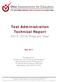 Test Administration Technical Report