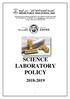 SCIENCE LABORATORY POLICY