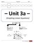 Unit 3a. [Graphing Linear Equations] Name: Teacher: Per: Unit 1 Unit 2 Unit 3 Unit 4 Unit 5 Unit 6 Unit 7 Unit 8 Unit 9 Unit 10