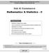 Std. XI Commerce Mathematics & Statistics - II