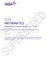 Practice Papers Set 1 Teacher Booklet GCSE MATHEMATICS. Original Specimen Assessment Materials Paper 2 Foundation Mark Scheme 8300/2F. Version 3.