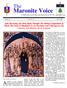 Maronite Voice A Publication of the Maronite Eparchies in the USA