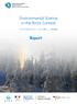 Environmental Science in the Arctic Context. Report
