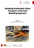 Analysing Sustainable Urban Transport: A City level Modelling Approach