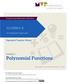 ALGEBRA II. Standard Teacher Notes. An Integrated Approach. MODULE 4 Polynomial Functions