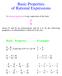 Basic Property: of Rational Expressions