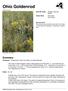Ohio Goldenrod. Summary. Protection Threatened in New York State, not listed federally.