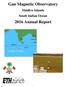 Gan Magnetic Observatory. Maldive Islands South Indian Ocean Annual Report
