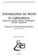 Introduction to Work in Laboratory