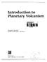 Introduction to Planetary Volcanism