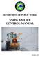 DEPARTMENT OF PUBLIC WORKS SNOW AND ICE CONTROL MANUAL