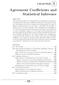 Agreement Coefficients and Statistical Inference