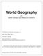 World Geography. BY MARK STANGE and REBECCA LARATTA