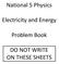 National 5 Physics. Problem Book