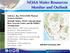 NOAA Water Resources Monitor and Outlook