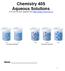 Chemistry 40S Aqueous Solutions (This unit has been adapted from