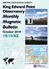 KING EDWARD POINT OBSERVATORY MAGNETIC DATA