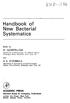 Handbook of New Bacterial Systematics