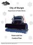 City of Sturgis. Department of Public Works. Snow and Ice Control Plan