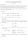 Mathematics 134 Calculus 2 With Fundamentals Exam 4 Solutions for Review Sheet Sample Problems April 26, 2018
