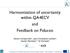 Harmonization of uncertainty within QA4ECV and Feedback on Fiduceo