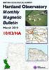 BRITISH GEOLOGICAL SURVEY Hartland Observatory Monthly Magnetic Bulletin March /03/HA