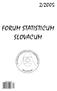 2/2005 FORUM STATISTICUM SLOVACUM