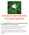 Structures and Functions of Living Organisms