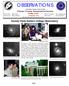 OBSERVATIONS. A MONTHLY PUBLICATION OF THE Chester County Astronomical Society. Society Visits Eastern College Observatory
