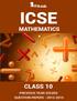 ICSE Board Class X Mathematics Board Question Paper 2015 (Two and a half hours)