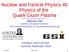 Nuclear and Particle Physics 4b Physics of the Quark Gluon Plasma