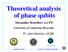 Theoretical analysis of phase qubits
