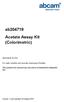 ab Acetate Assay Kit (Colorimetric)