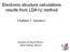 Electronic structure calculations results from LDA+U method