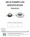 3W HI-POWER LED SPECIFICATION