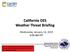 California OES Weather Threat Briefing